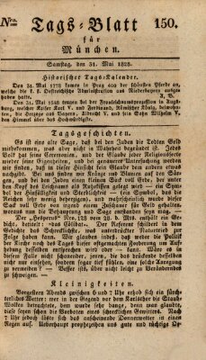 Tags-Blatt für München (Münchener Tagblatt) Samstag 31. Mai 1828