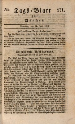 Tags-Blatt für München (Münchener Tagblatt) Sonntag 22. Juni 1828