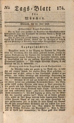 Tags-Blatt für München (Münchener Tagblatt) Mittwoch 25. Juni 1828