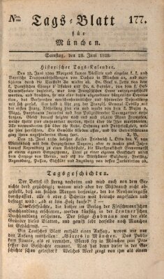 Tags-Blatt für München (Münchener Tagblatt) Samstag 28. Juni 1828