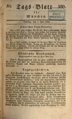 Tags-Blatt für München (Münchener Tagblatt) Dienstag 1. Juli 1828