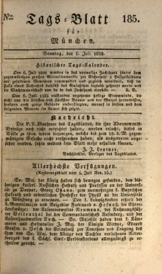 Tags-Blatt für München (Münchener Tagblatt) Sonntag 6. Juli 1828