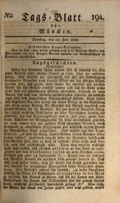 Tags-Blatt für München (Münchener Tagblatt) Dienstag 15. Juli 1828