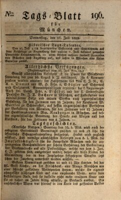 Tags-Blatt für München (Münchener Tagblatt) Donnerstag 17. Juli 1828