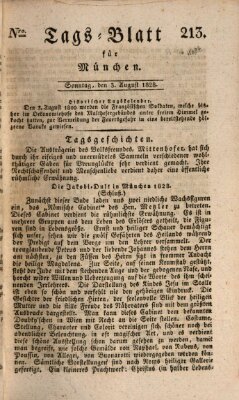 Tags-Blatt für München (Münchener Tagblatt) Sonntag 3. August 1828