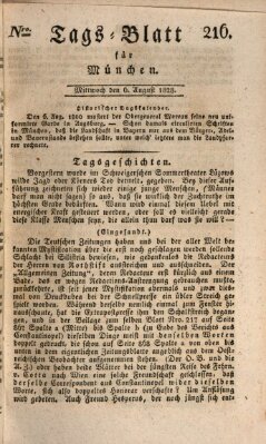 Tags-Blatt für München (Münchener Tagblatt) Mittwoch 6. August 1828