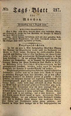 Tags-Blatt für München (Münchener Tagblatt) Donnerstag 7. August 1828