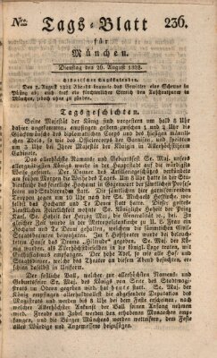 Tags-Blatt für München (Münchener Tagblatt) Dienstag 26. August 1828