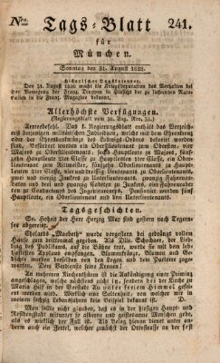 Tags-Blatt für München (Münchener Tagblatt) Sonntag 31. August 1828