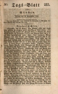 Tags-Blatt für München (Münchener Tagblatt) Freitag 12. September 1828