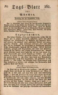 Tags-Blatt für München (Münchener Tagblatt) Sonntag 21. September 1828