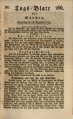 Tags-Blatt für München (Münchener Tagblatt) Donnerstag 25. September 1828