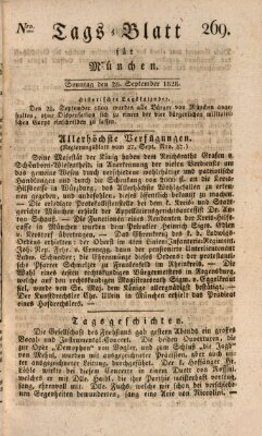 Tags-Blatt für München (Münchener Tagblatt) Sonntag 28. September 1828