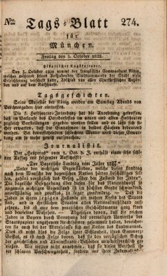 Tags-Blatt für München (Münchener Tagblatt) Freitag 3. Oktober 1828