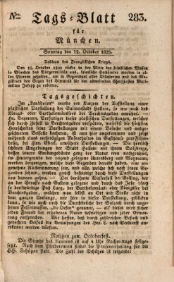 Tags-Blatt für München (Münchener Tagblatt) Sonntag 12. Oktober 1828