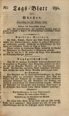 Tags-Blatt für München (Münchener Tagblatt) Donnerstag 23. Oktober 1828