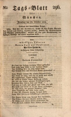 Tags-Blatt für München (Münchener Tagblatt) Samstag 25. Oktober 1828