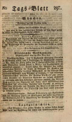 Tags-Blatt für München (Münchener Tagblatt) Sonntag 26. Oktober 1828