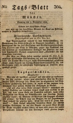 Tags-Blatt für München (Münchener Tagblatt) Sonntag 2. November 1828