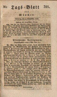 Tags-Blatt für München (Münchener Tagblatt) Sonntag 9. November 1828