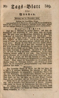 Tags-Blatt für München (Münchener Tagblatt) Montag 17. November 1828