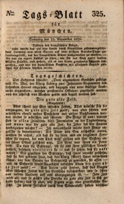 Tags-Blatt für München (Münchener Tagblatt) Sonntag 23. November 1828