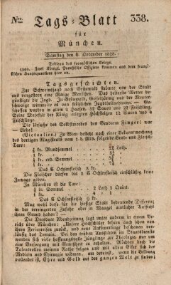 Tags-Blatt für München (Münchener Tagblatt) Samstag 6. Dezember 1828