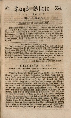 Tags-Blatt für München (Münchener Tagblatt) Montag 22. Dezember 1828