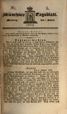 Münchener Tagblatt Montag 5. Januar 1829