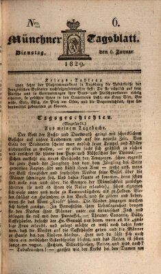 Münchener Tagblatt Dienstag 6. Januar 1829