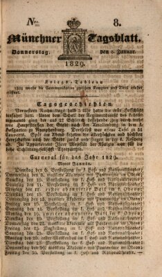 Münchener Tagblatt Donnerstag 8. Januar 1829