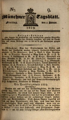 Münchener Tagblatt Freitag 9. Januar 1829