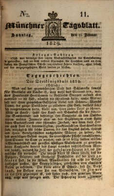 Münchener Tagblatt Sonntag 11. Januar 1829