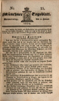 Münchener Tagblatt Donnerstag 15. Januar 1829