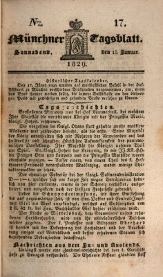 Münchener Tagblatt Samstag 17. Januar 1829