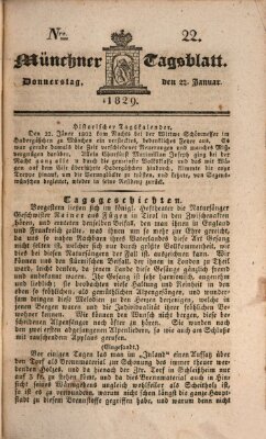 Münchener Tagblatt Donnerstag 22. Januar 1829