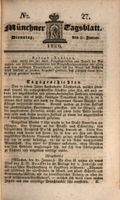 Münchener Tagblatt Dienstag 27. Januar 1829