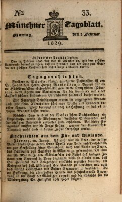 Münchener Tagblatt Montag 2. Februar 1829