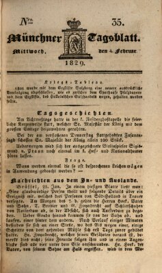 Münchener Tagblatt Mittwoch 4. Februar 1829