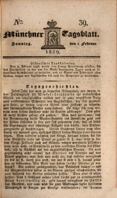 Münchener Tagblatt Sonntag 8. Februar 1829