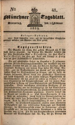 Münchener Tagblatt Dienstag 10. Februar 1829