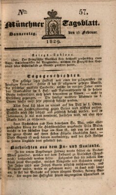 Münchener Tagblatt Donnerstag 26. Februar 1829