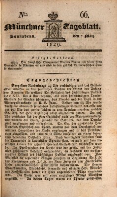 Münchener Tagblatt Samstag 7. März 1829