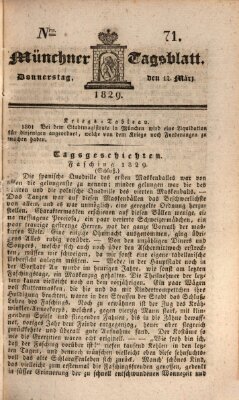 Münchener Tagblatt Donnerstag 12. März 1829