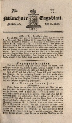 Münchener Tagblatt Mittwoch 18. März 1829