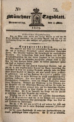 Münchener Tagblatt Donnerstag 19. März 1829