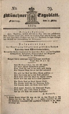 Münchener Tagblatt Friday 20. March 1829