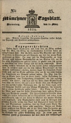 Münchener Tagblatt Dienstag 24. März 1829