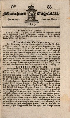 Münchener Tagblatt Sonntag 29. März 1829