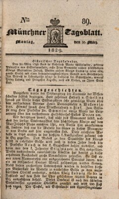 Münchener Tagblatt Montag 30. März 1829